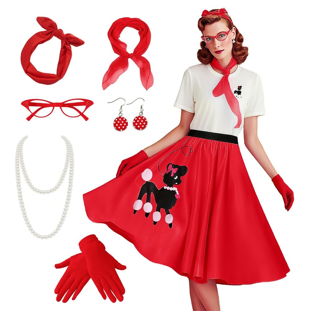 6482 1950s Outfits For Sock Hop Outfits Poodle Skirts For 50s